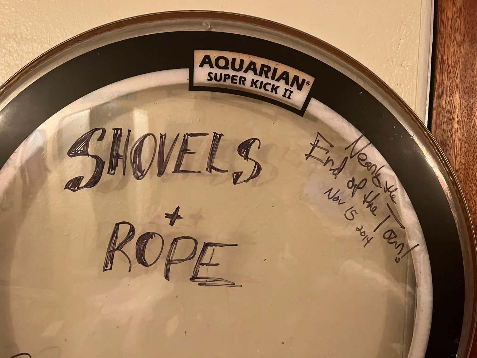 Shovels and Rope Autographed Show Used Kick Drum Head - 2014 Tour, image 5