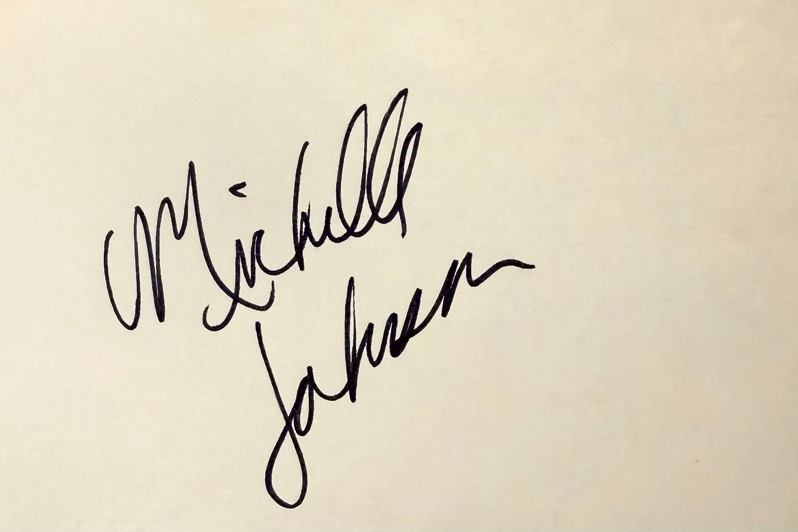 Michelle Johnson — MICHELLE JOHNSON Signed Autographed 4x6 INDEX CARD The Jigsaw Murders WAXWORK, изображение 3