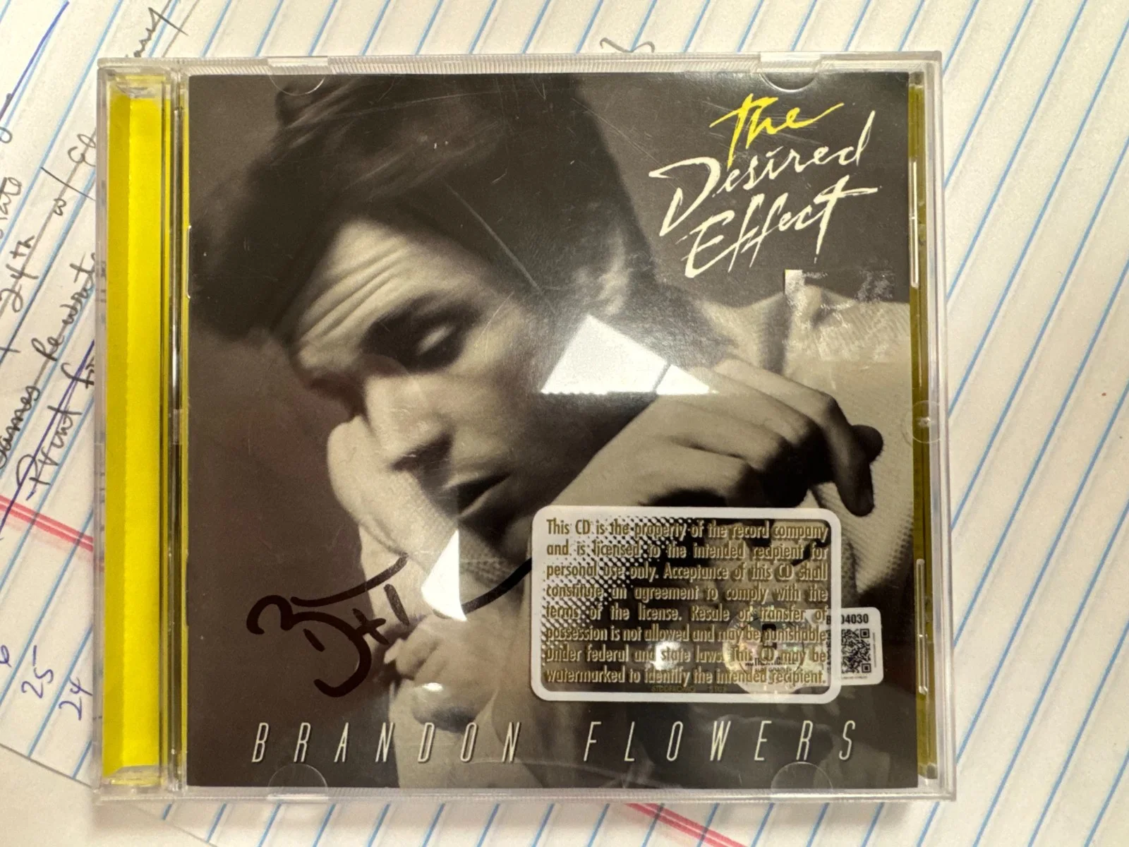 Brandon Flowers Signed Autographed The Desired Effect CD The Killers Beckett COA, изображение 3