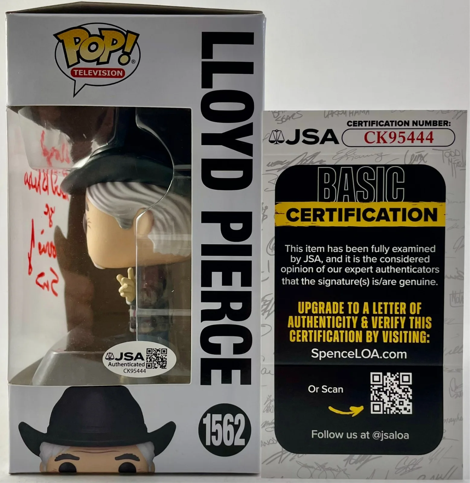 Forrie J Smith — Forrie J Smith Signed Yellowstone Lloyd Pierce Funko POP! Vinyl #1562 JSA COA, изображение 3