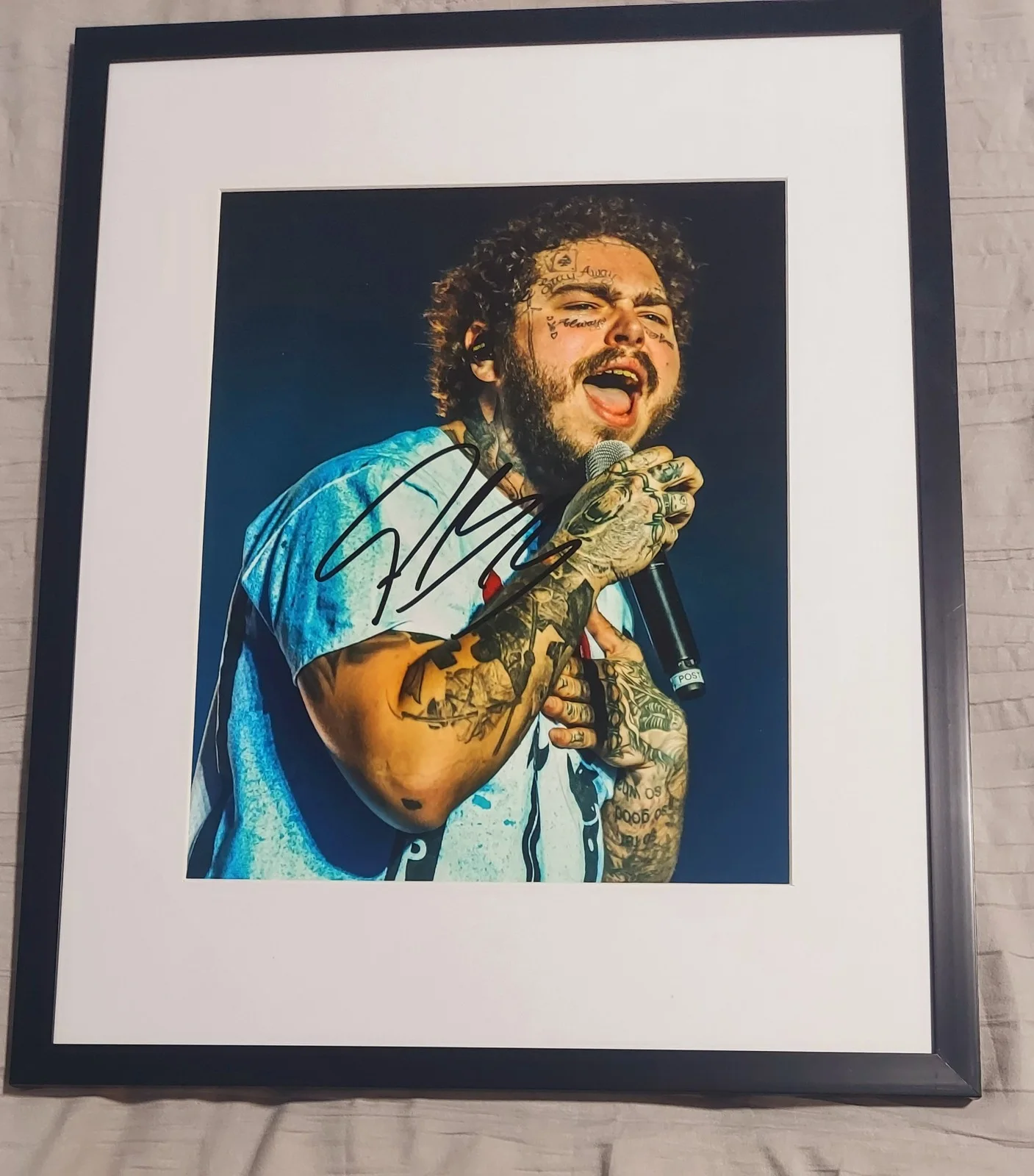 Post Malone Autographed 8x10 Photo Framed In 11x14 With COA, image 2
