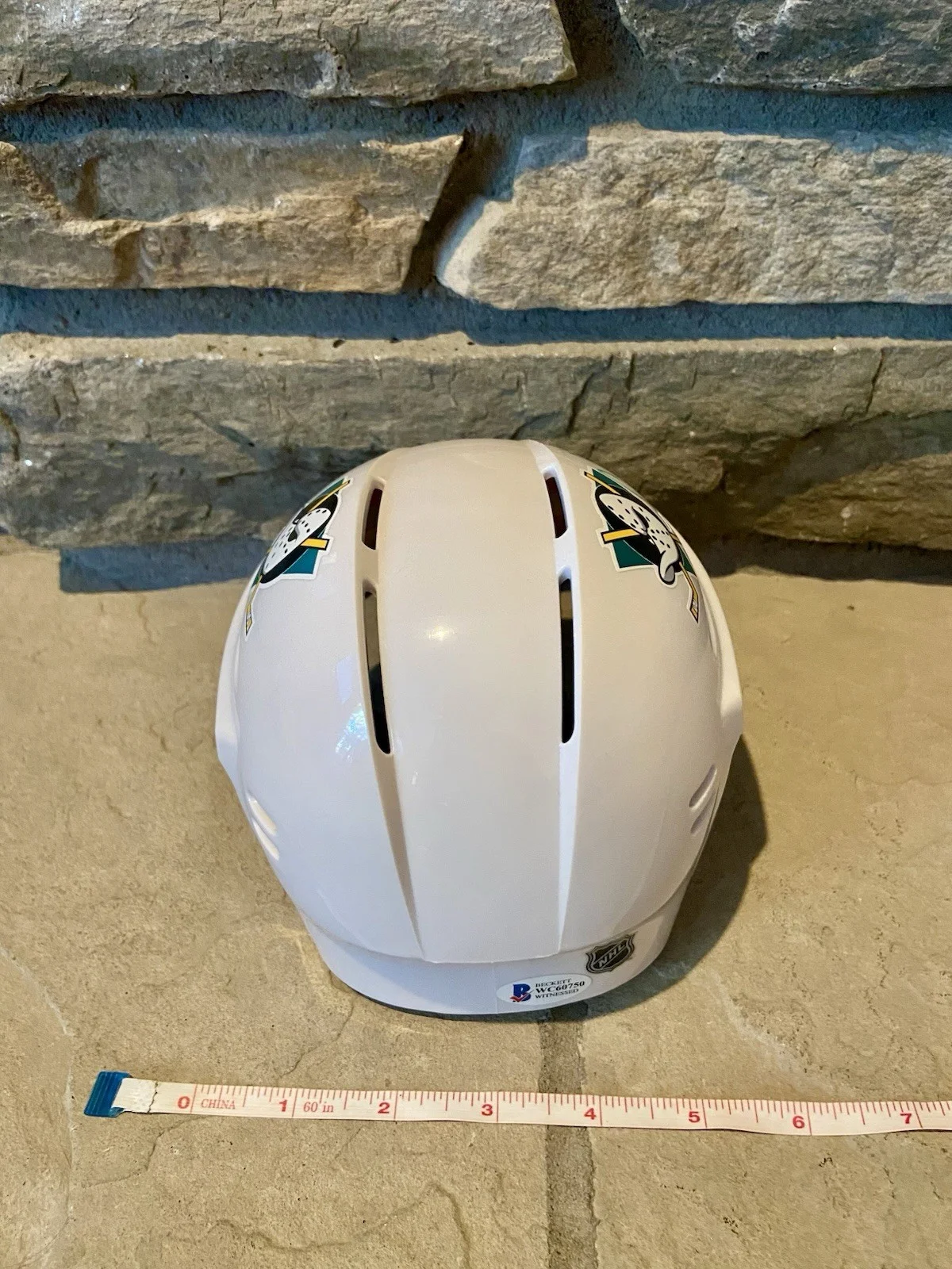 Emilio Estevez — Emilio Estevez Signed Mini Helmet - BAS COA - “Mighty Ducks” NHL Anaheim Ducks, image 3