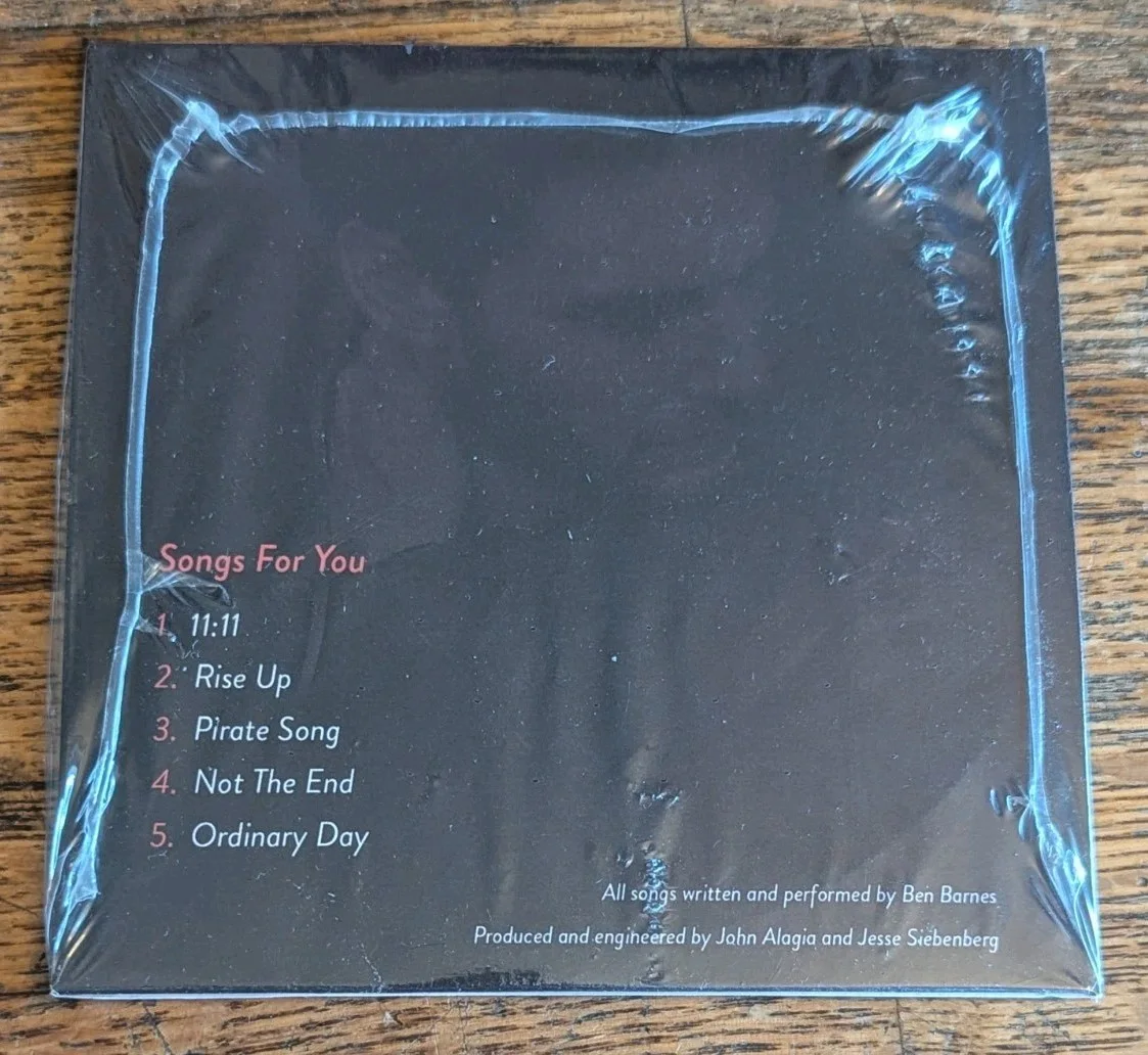 Signed Ben Barnes -SONGS FOR YOU Cd New Sealed ! RARE EP 2021, image 3