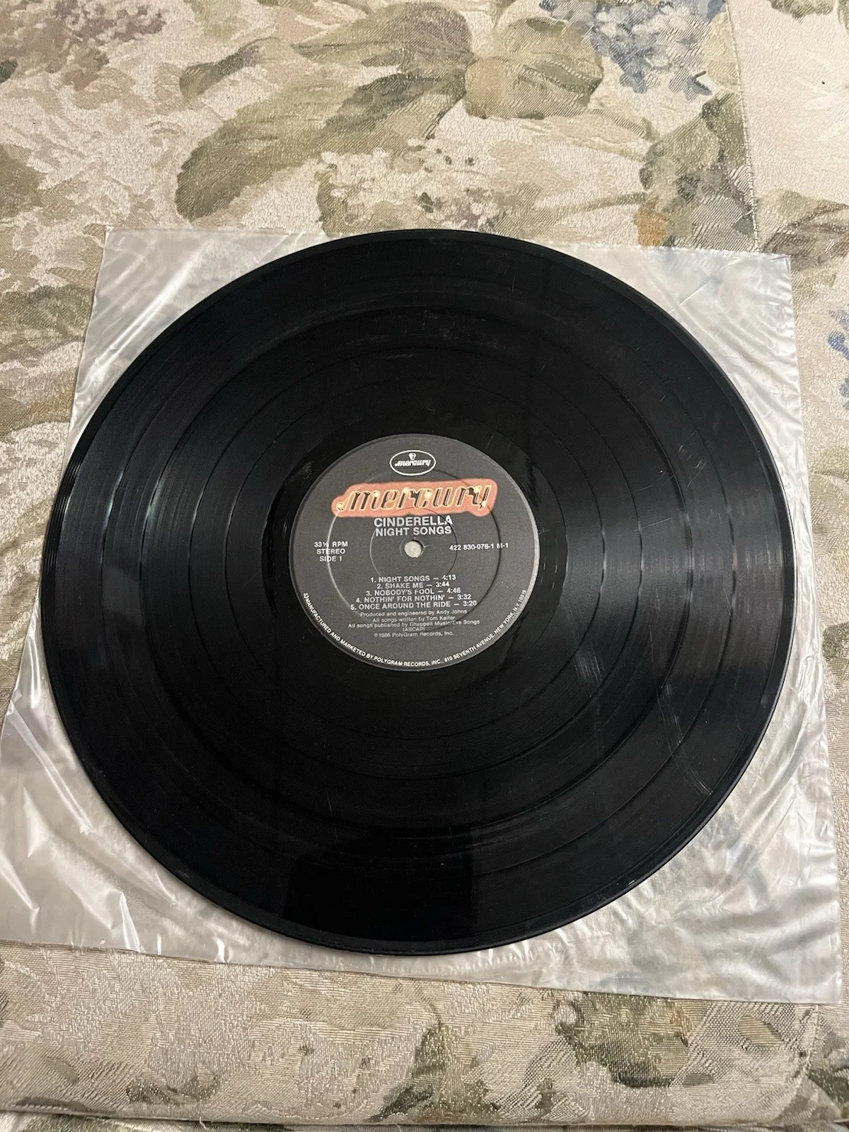 Cinderella *NIGHT SONGS* Signed Vinyl LP 80’s Rock 1ST PRESSING, изображение 3