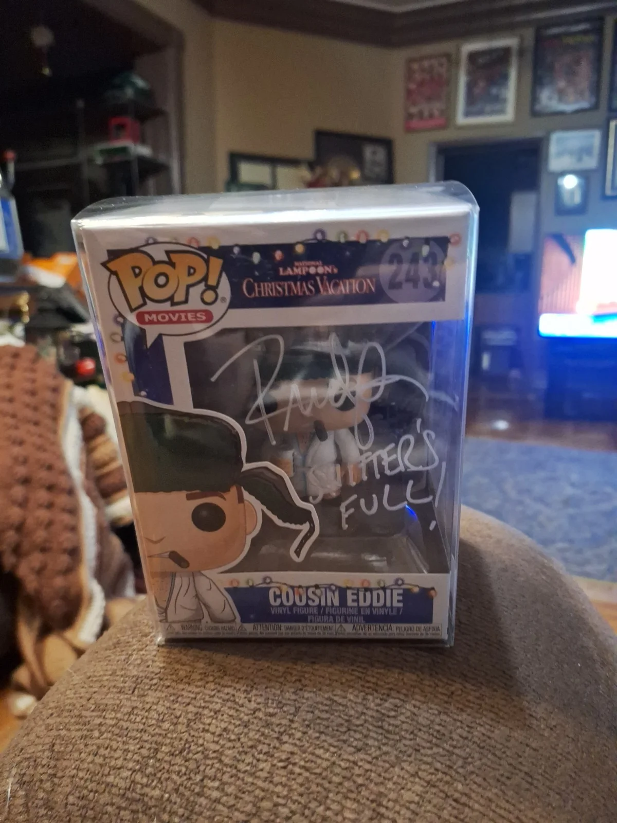 Randy Quaid — FUNKO POP Christmas Vacation Randy Quaid Cousin Eddie Signed Shi$$ers Full JSA, image 2