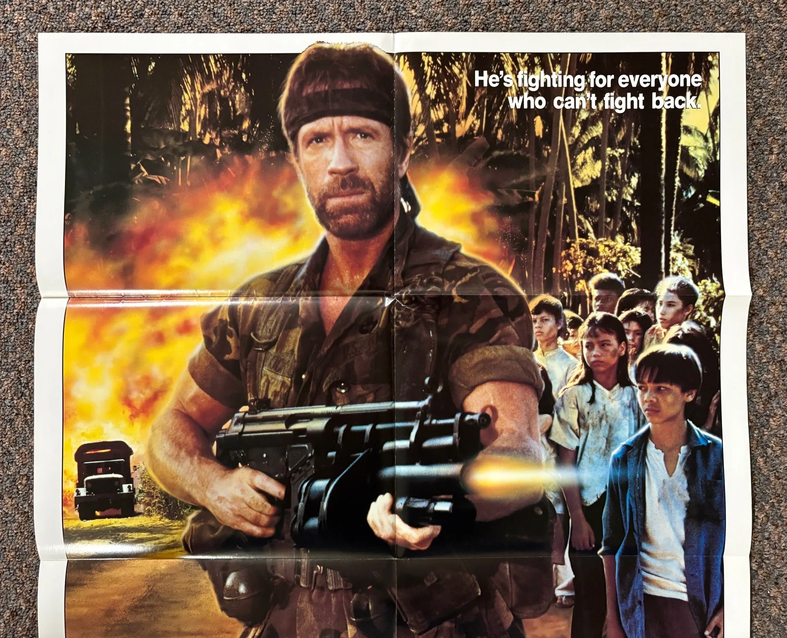 Chuck Norris — Chuck Norris SIGNED 1988 Braddock Missing in Action 27x40" Golan Movie Poster C, изображение 2