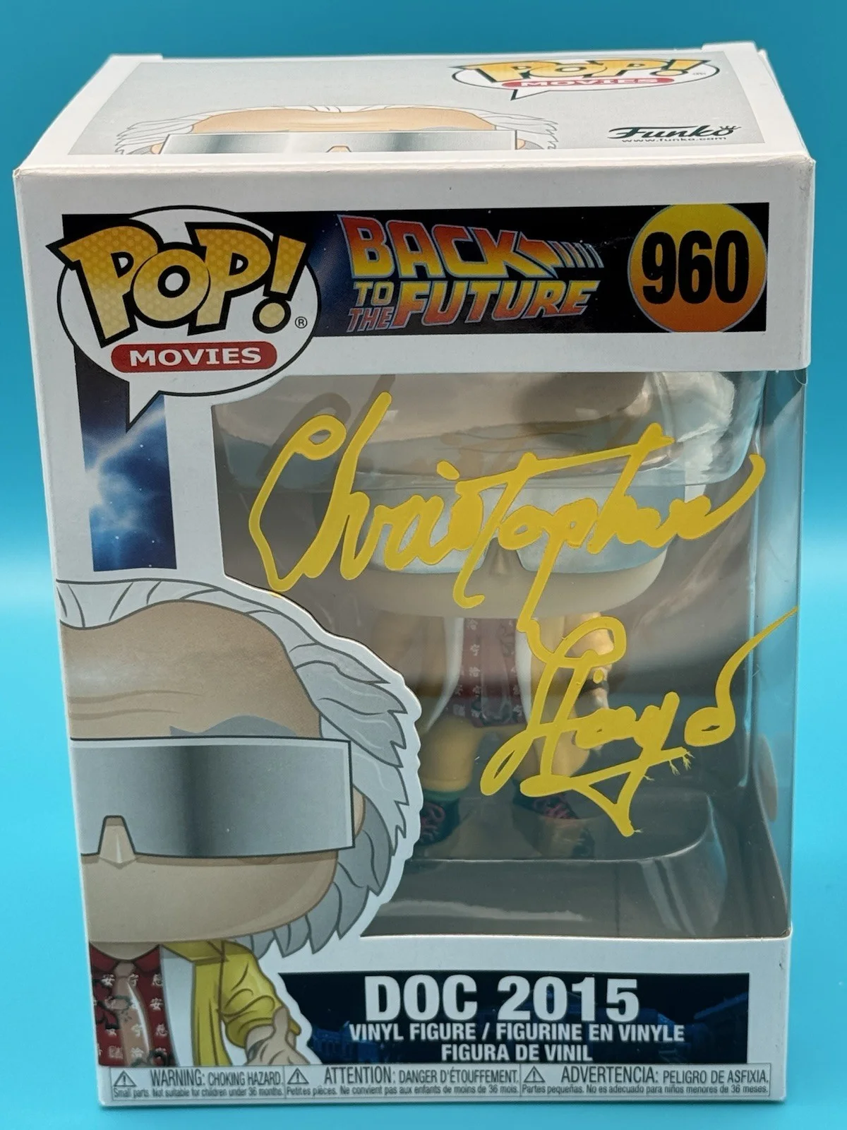 Christopher Lloyd Signed Doc 2015 Back To The Future Funko Pop With JSA COA, image 2