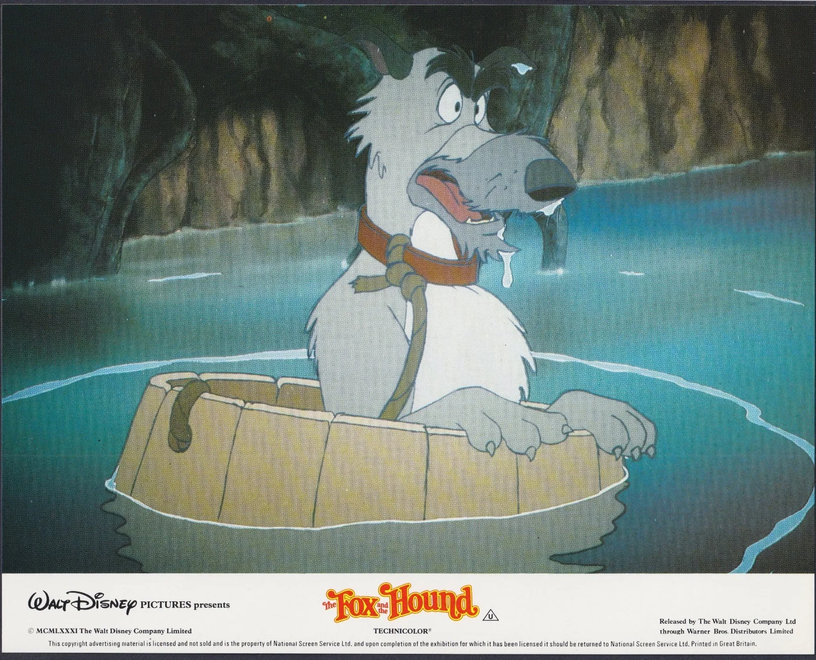 Fox and the Hound 8x ORIGINAL UK FOH Lobby Cards Disney Early RR, изображение 5