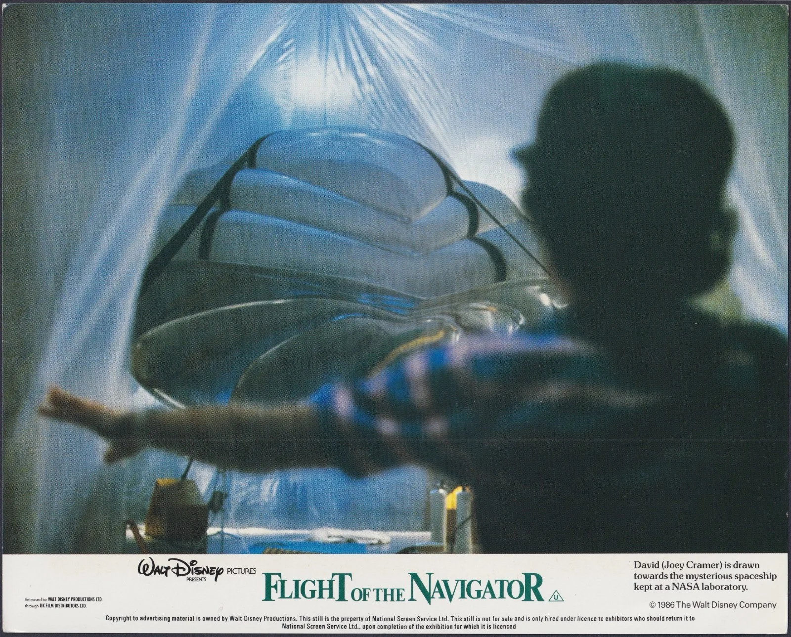 Flight of the Navigator 8x ORIGINAL UK FOH Lobby Cards Disney 1986, изображение 5