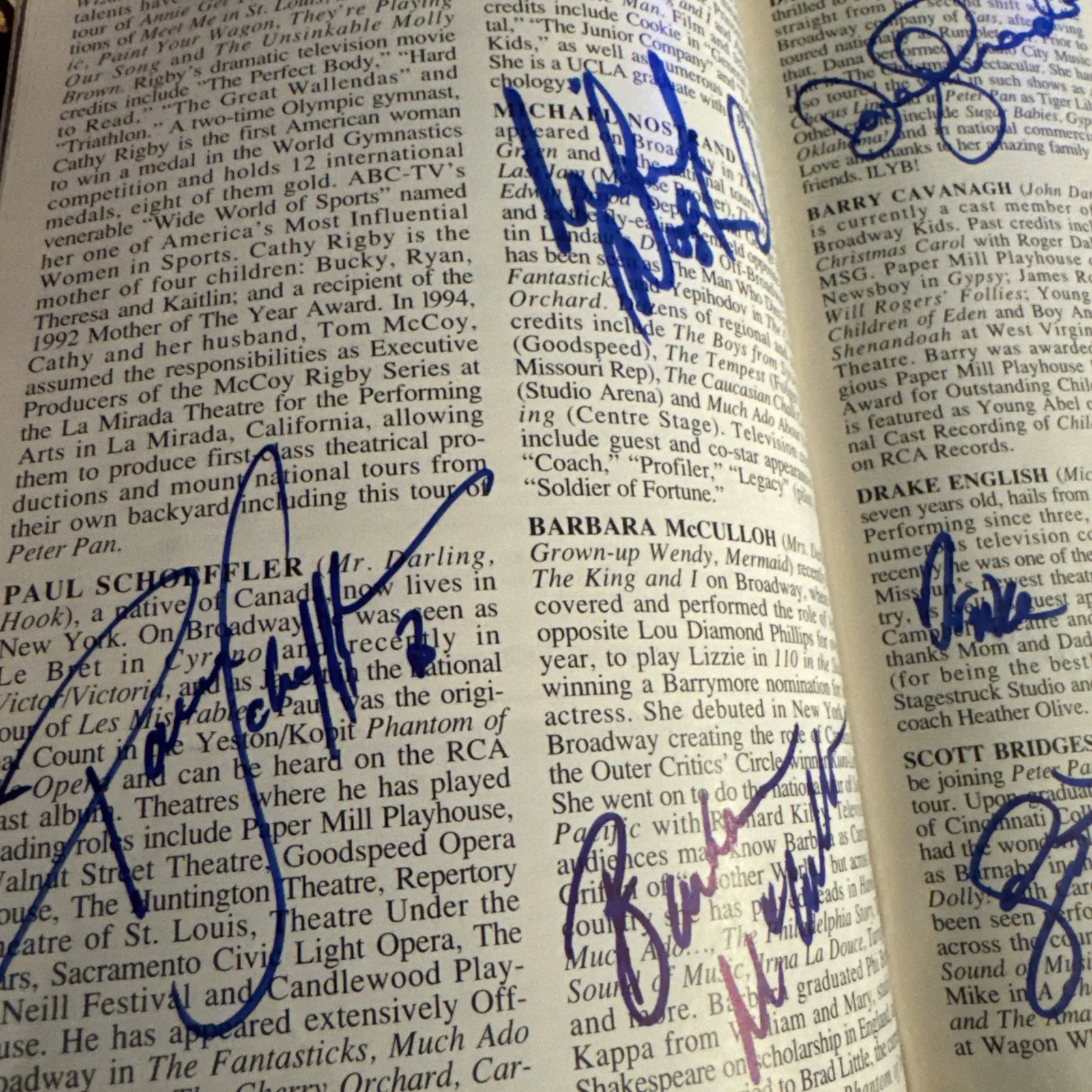 Cathy Rigby Adolf Green Betty Comden — Adolf Green Betty Comden Cathy Rigby CAST Signed AUTOGRAPHED PETER PAN Playbill, image 5