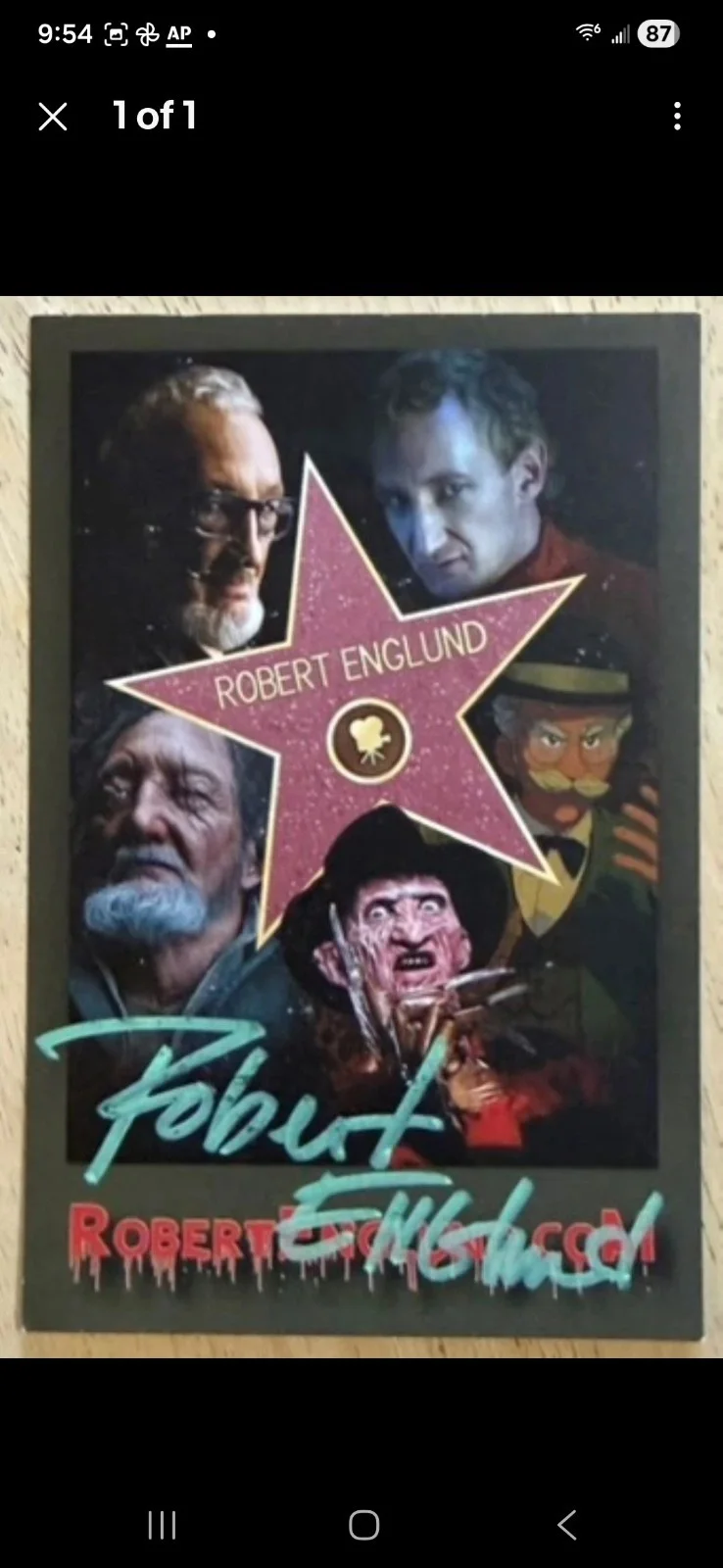 Robert englund — ROBERT ENGLUND, Signed AUTOGRAPHED 4x6 PHOTO Nightmare On Elm Street