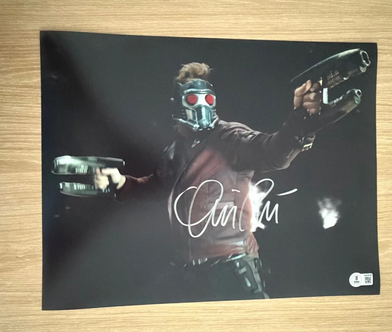 Chris Pratt — CHRIS PRATT SIGNED GUARDIANS OF THE GALAXY STAR LORD 11X14 PHOTO BECKETT BAS 2