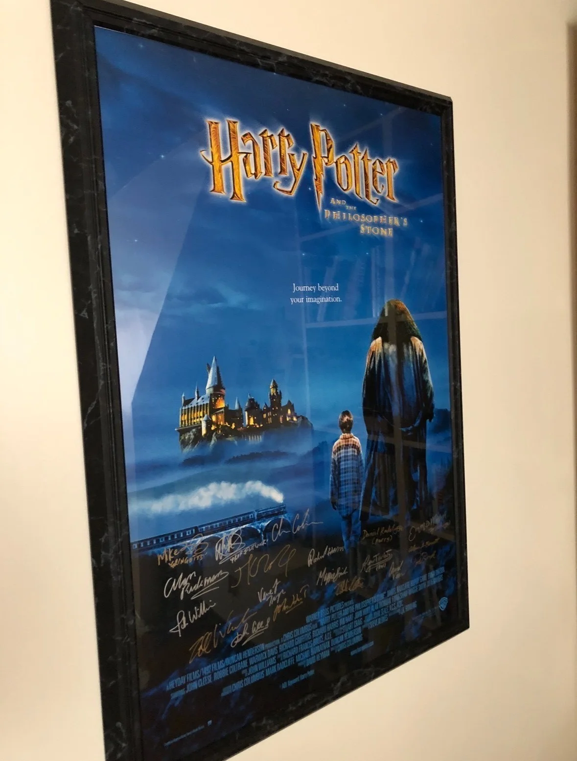Daniel Radcliffe, Emma Watson, Rupert Grint, Alan Rickman, Maggie — Harry Potter Philosopher’s Stone Poster SIGNED Cast Radcliffe Watson Grint Rickm, image 2