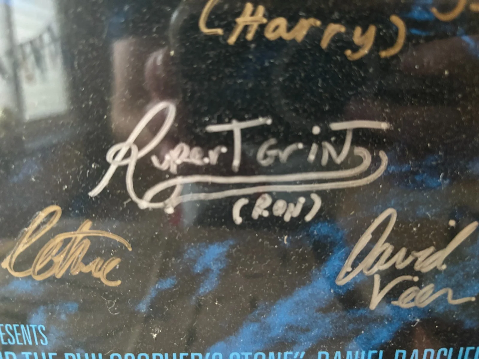 Daniel Radcliffe, Emma Watson, Rupert Grint, Alan Rickman, Maggie — Harry Potter Philosopher’s Stone Poster SIGNED Cast Radcliffe Watson Grint Rickm, image 4