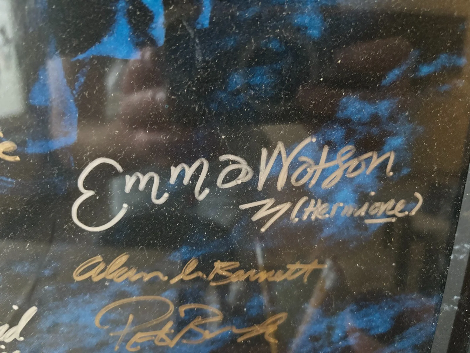 Daniel Radcliffe, Emma Watson, Rupert Grint, Alan Rickman, Maggie — Harry Potter Philosopher’s Stone Poster SIGNED Cast Radcliffe Watson Grint Rickm, image 5