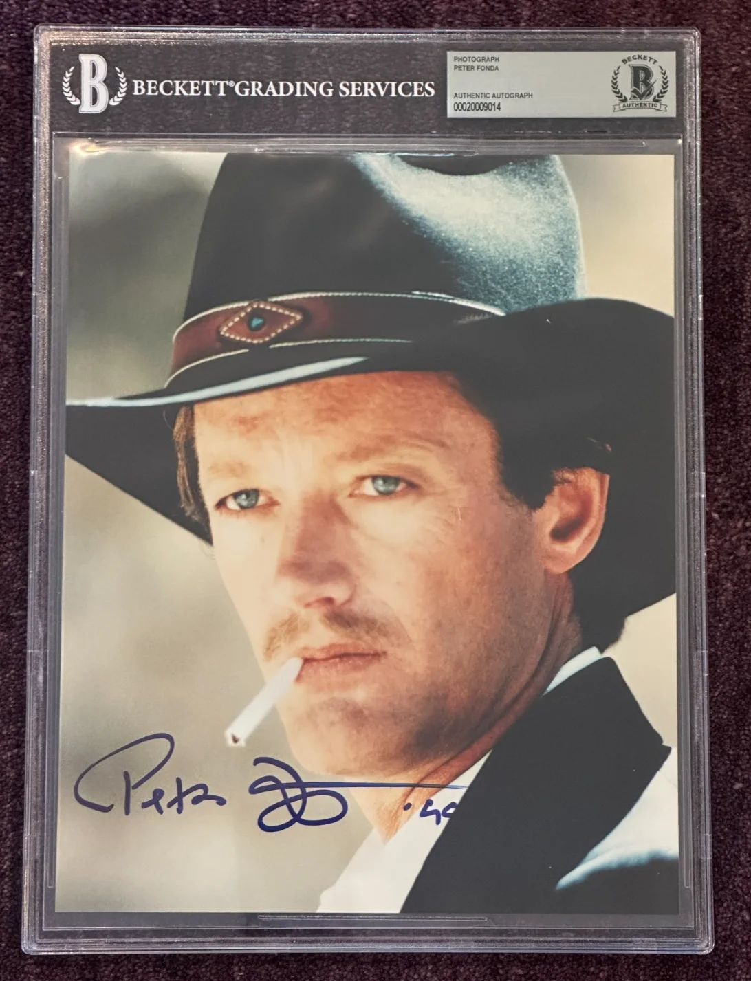 PETER FONDA — FOTO Beckett Encapsulada 8 X 10 Firmada PETER FONDA