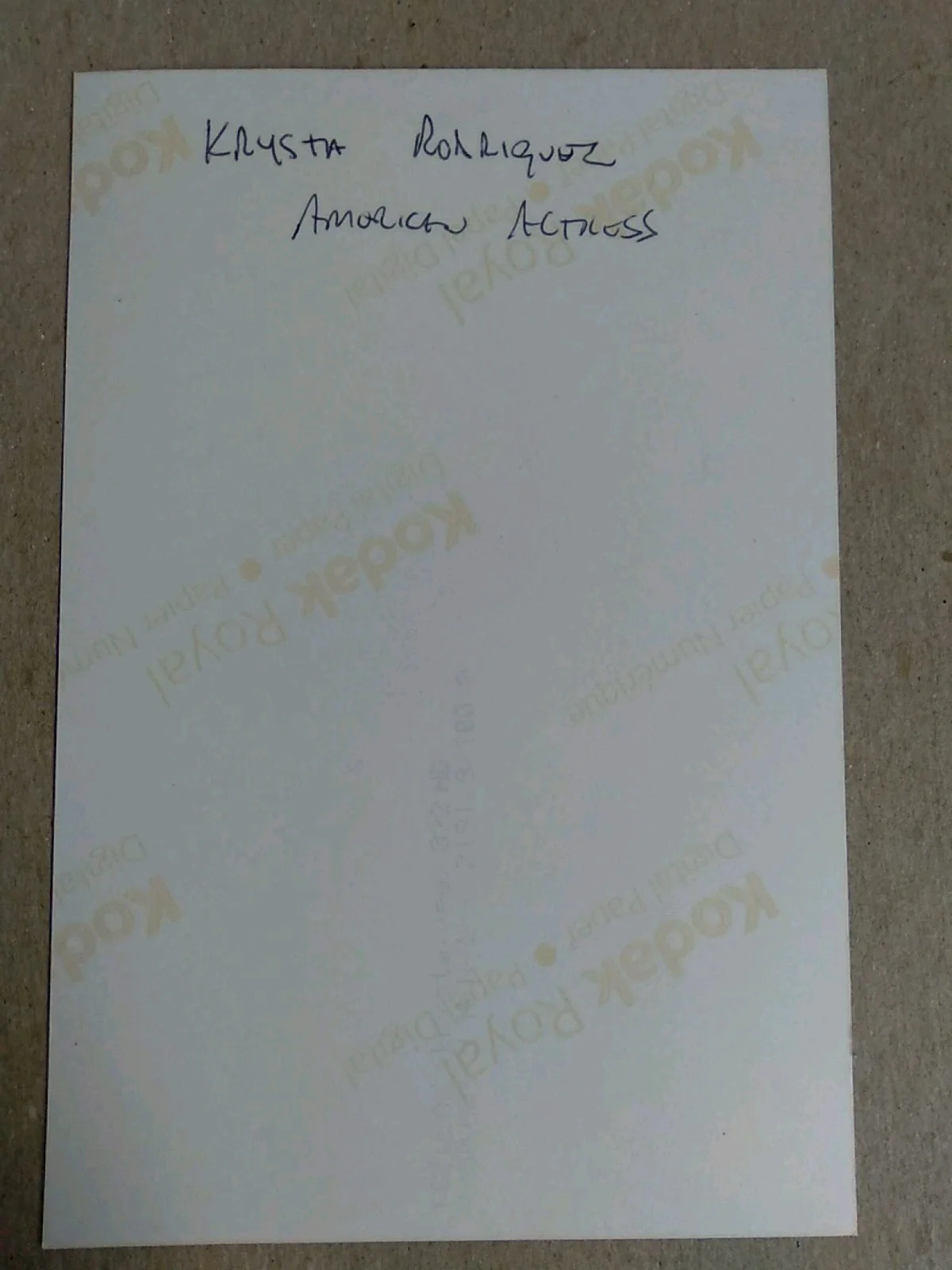 Krista Rodriguez American Actress And Singer Autographed 6x4 Photo Ana Vargas, изображение 3