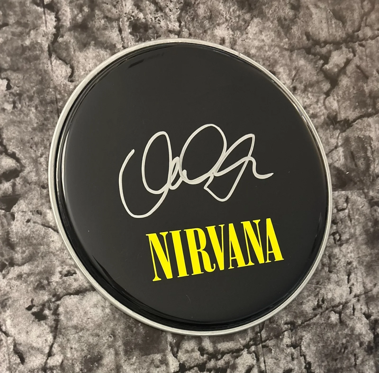 GFA Nirvana Band Drummer * DALE CROVER * Signed 10" Drumhead EXACT PROOF COA, image 5