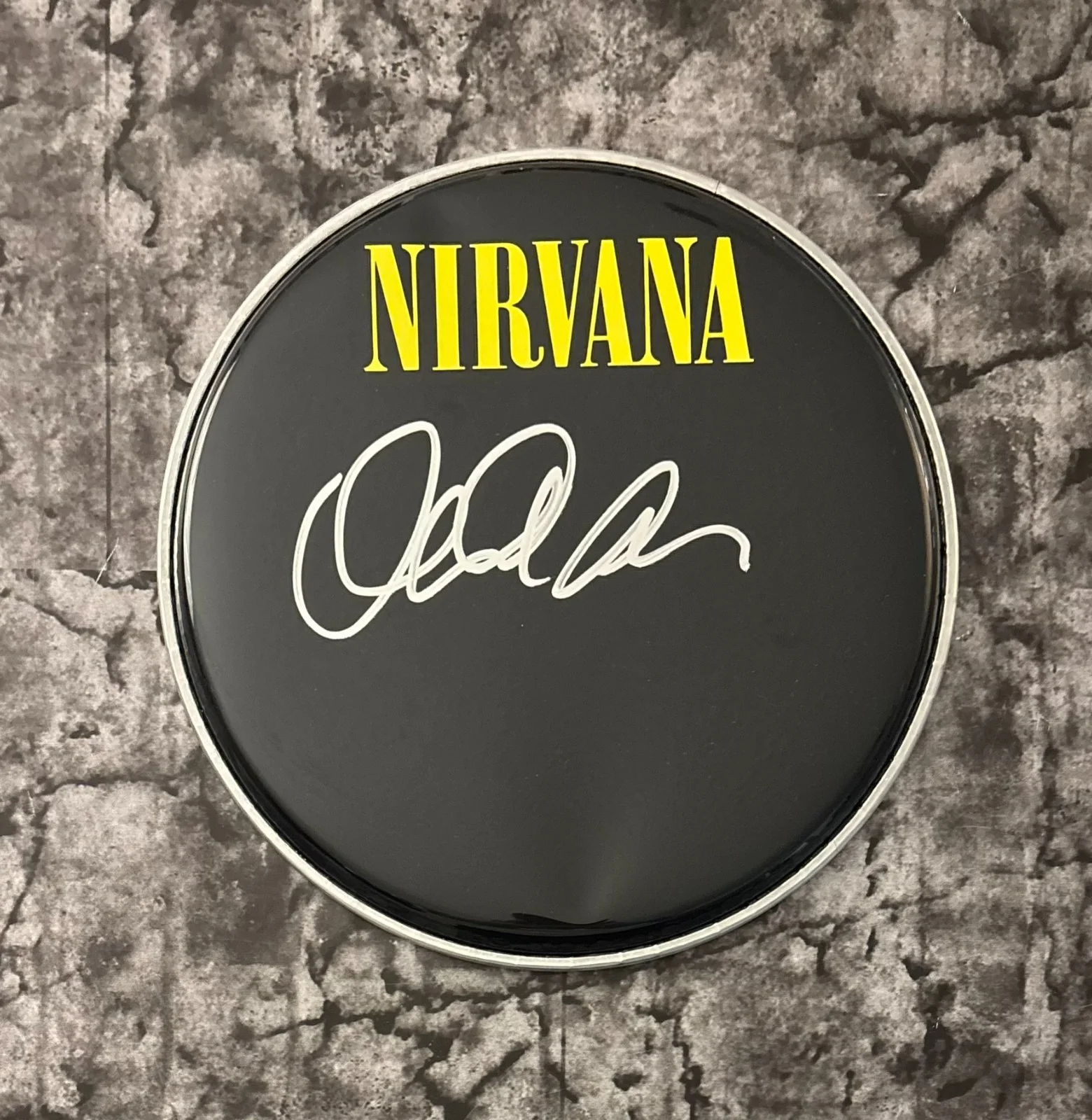 GFA Nirvana Band Drummer * DALE CROVER * Signed 10" Drumhead EXACT PROOF COA, image 5