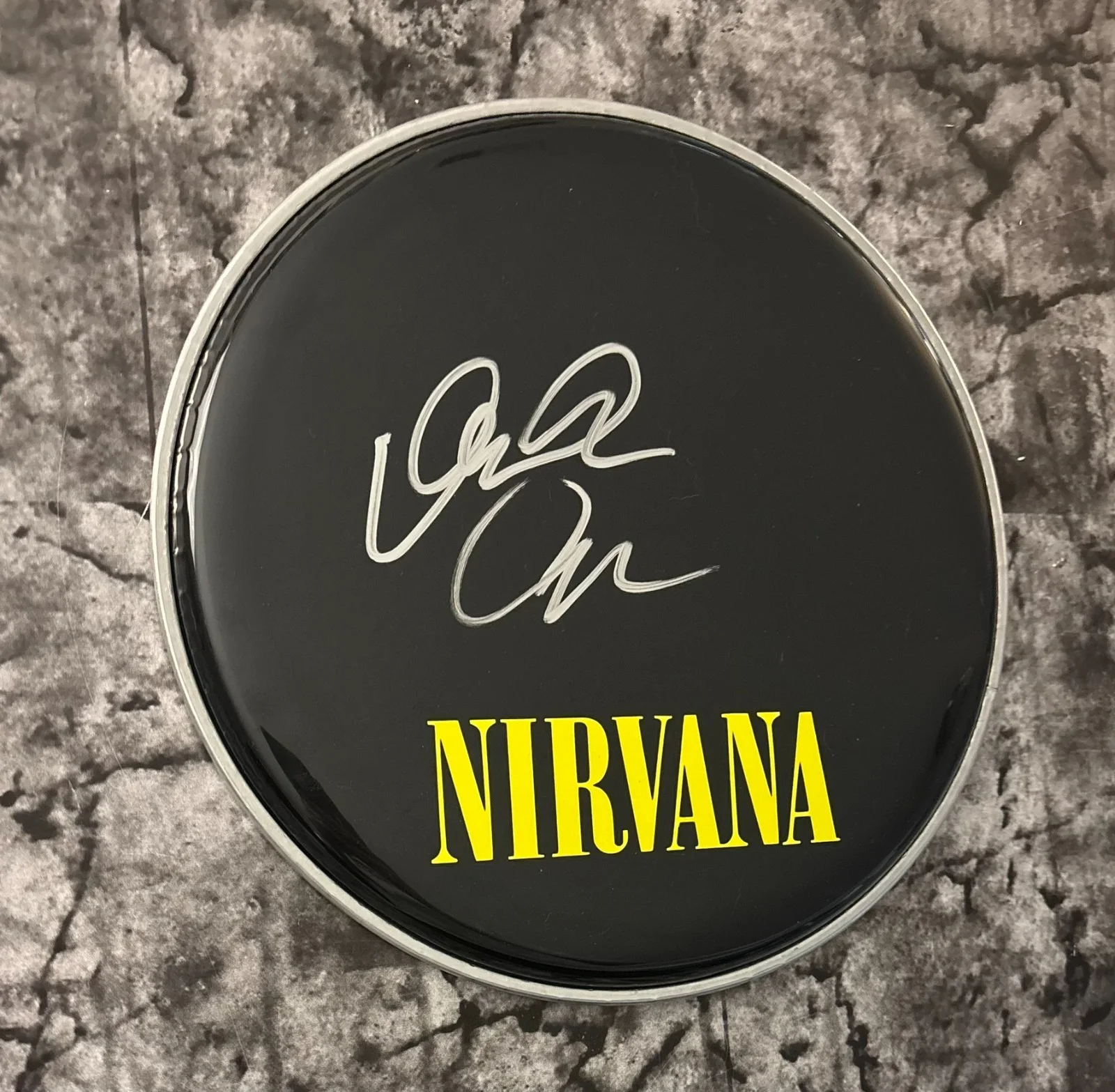 GFA Nirvana Band Drummer * DALE CROVER * Signed 10" Drumhead EXACT PROOF COA, image 5