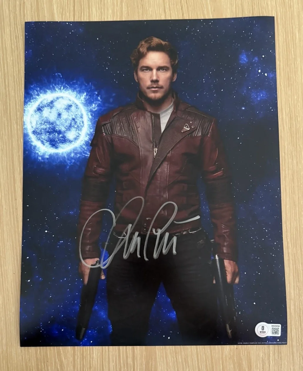 Chris Pratt — CHRIS PRATT SIGNED GUARDIANS OF THE GALAXY 11X14 PHOTO BECKETT BAS