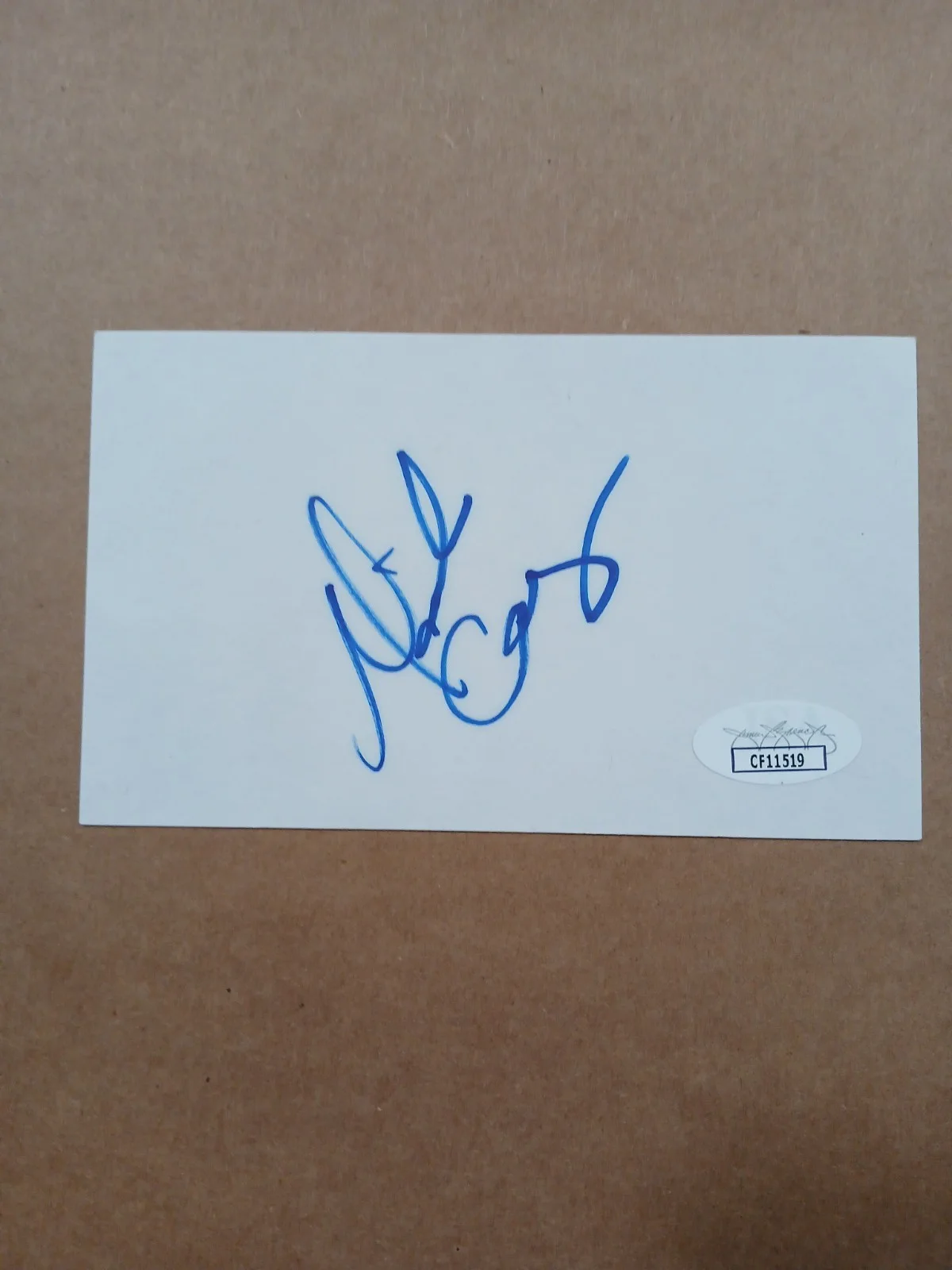 Mariah Carey Signed 3×5 Plain Index Card. JSA COA CF11519, image 5
