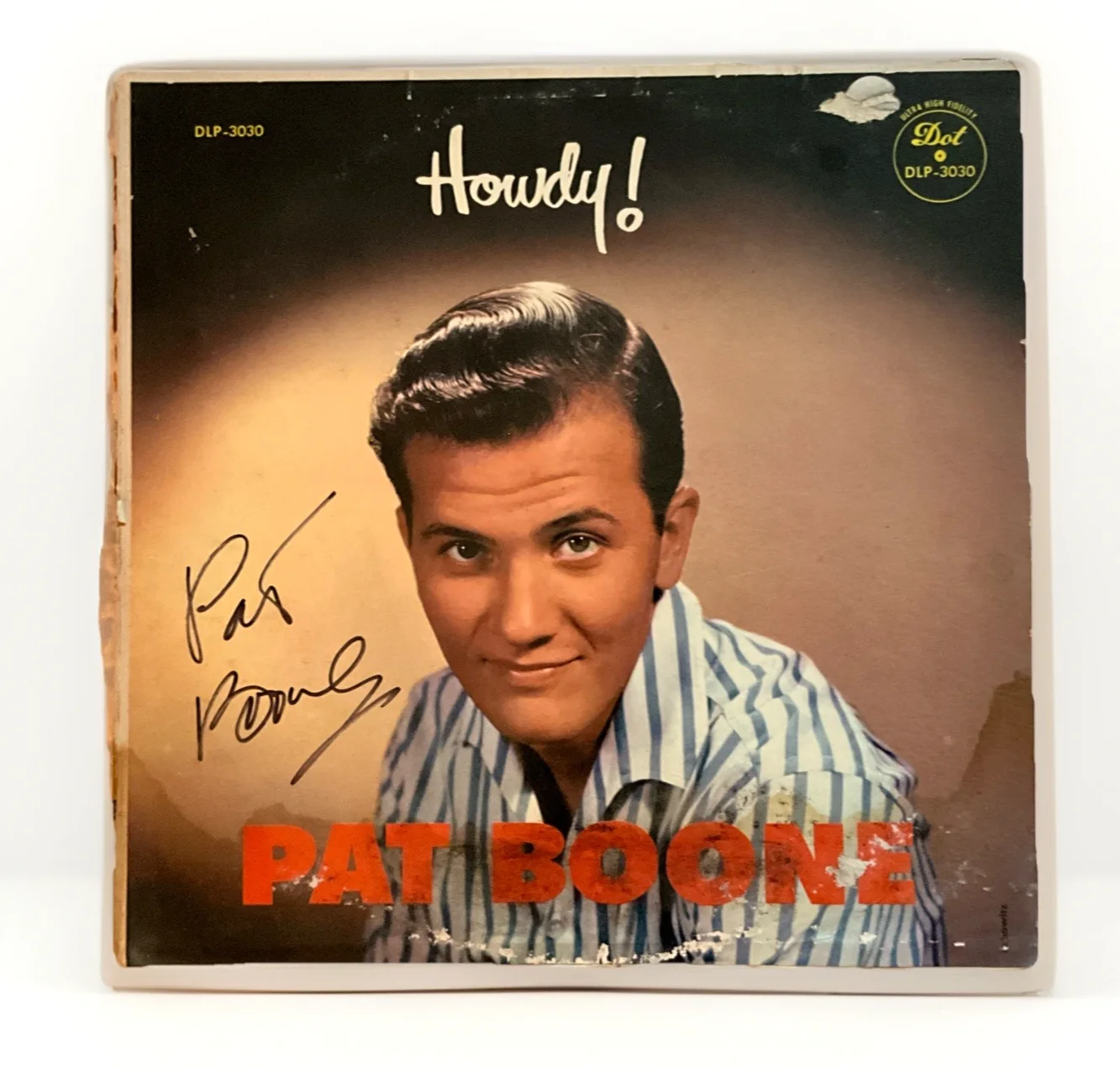 Lot Of 2 Signed Pat Boone Vinyl Record Albums Howdy! & 10th Anniversary, изображение 2