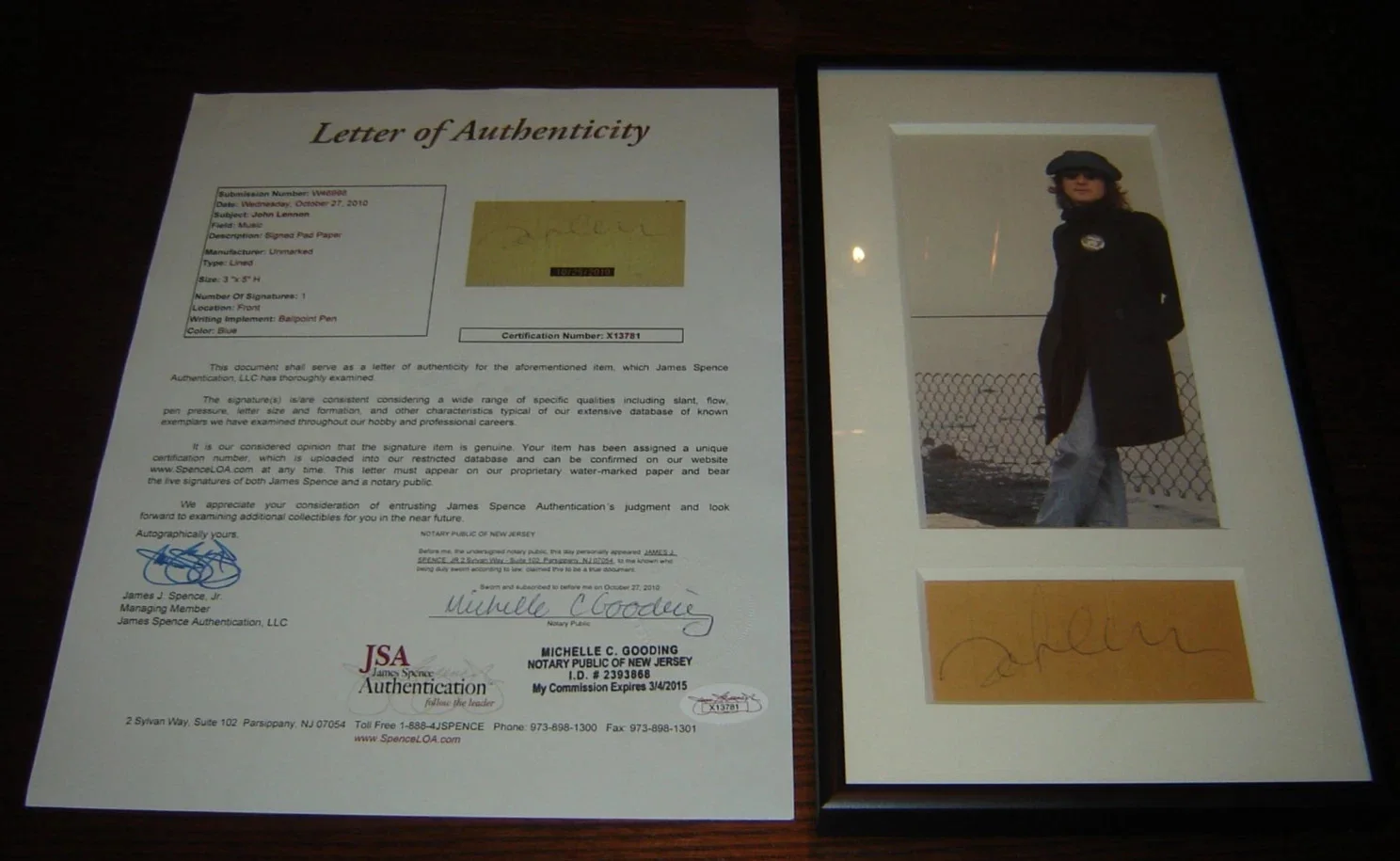 The Beatles John Lennon Signed Autographed Cut Signature Framed Display w/ LOA, изображение 4