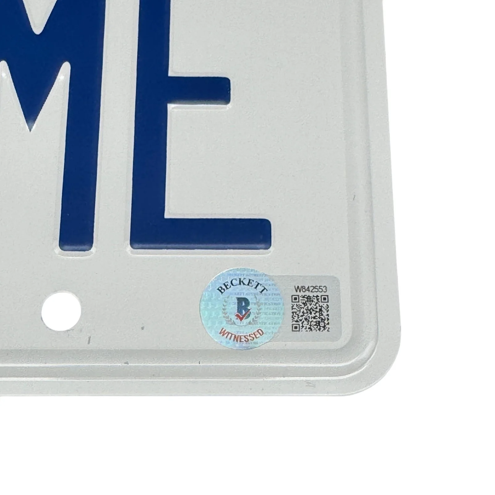Michael J Fox — Michael J Fox Signed OUTATIME License Plate Back to the Future Beckett COA!, image 3