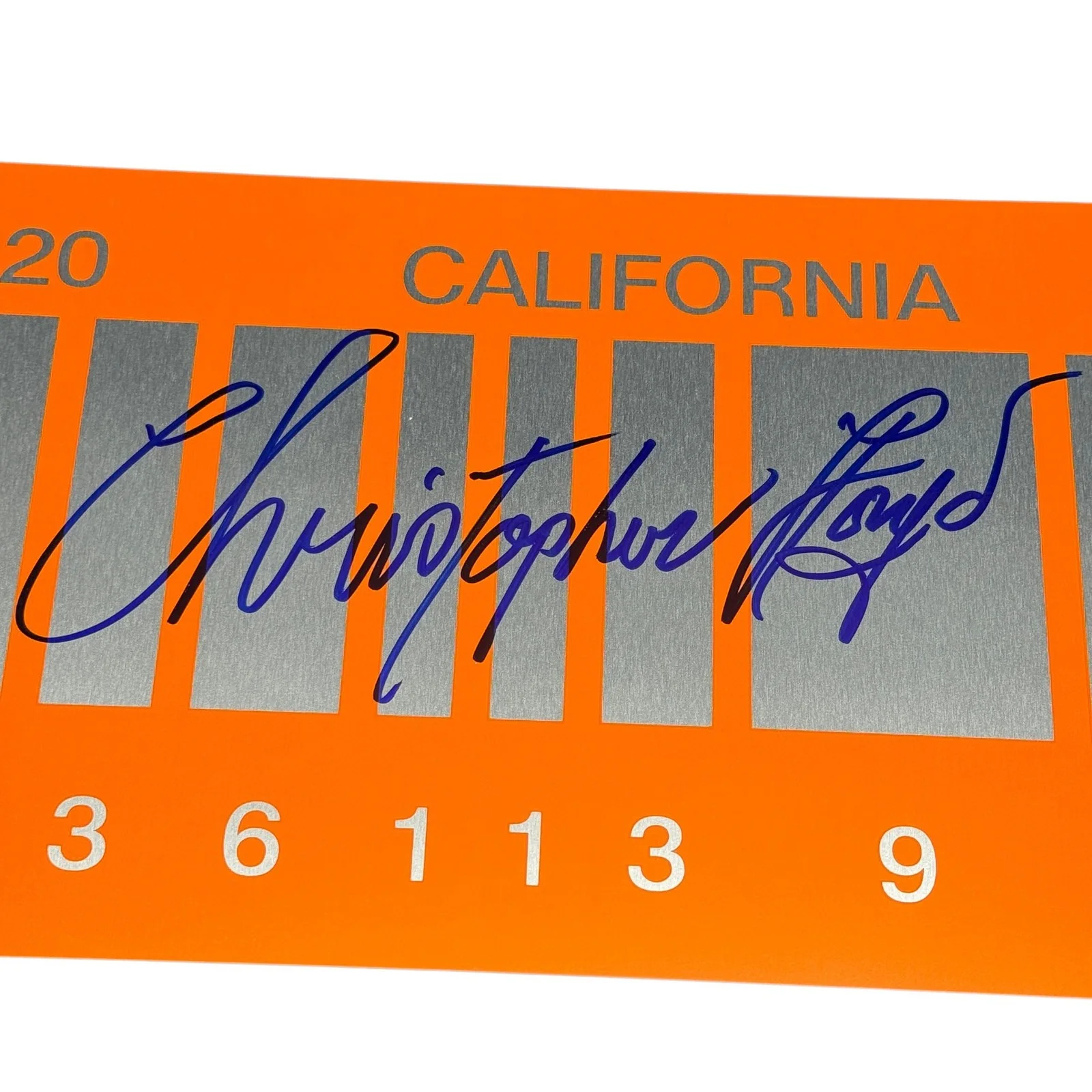Christopher Lloyd — Christopher Lloyd Signed Back to the Future License Plate Beckett Authentic, image 2