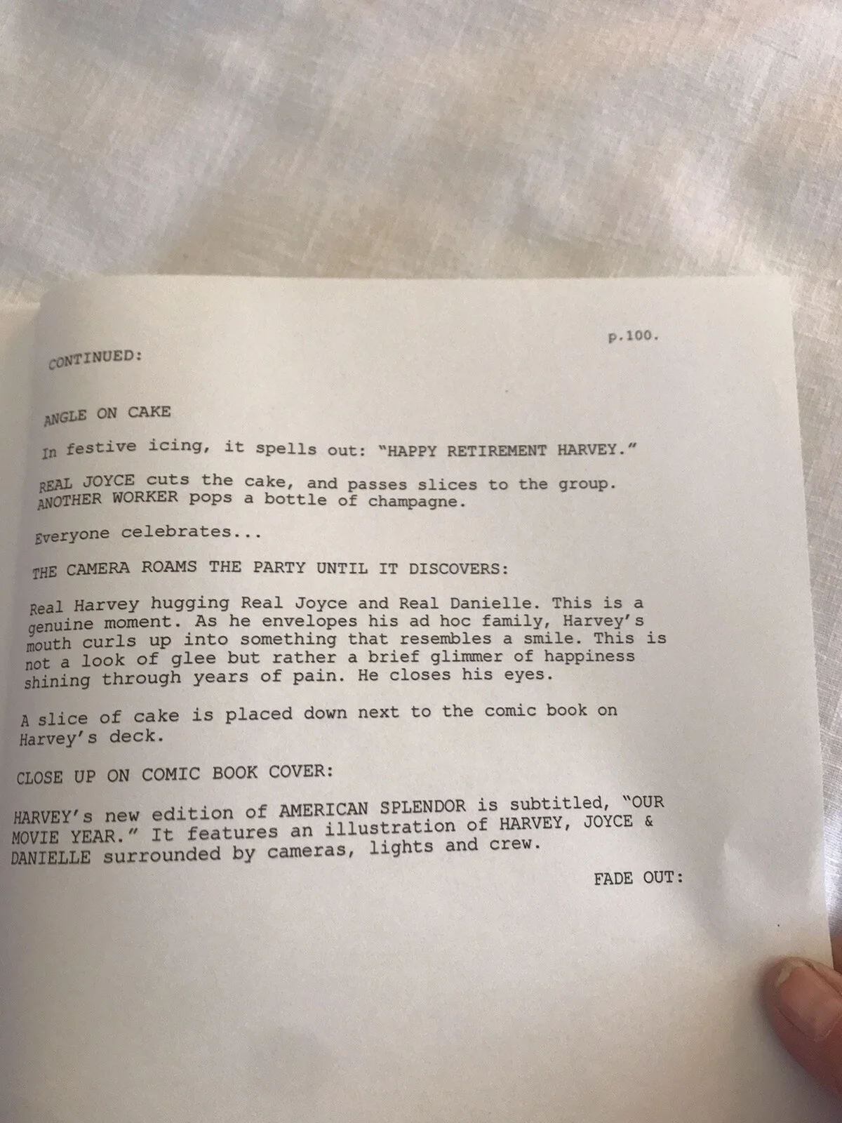 AMERICAN SPLENDOR Final Movie Script 2003, image 4