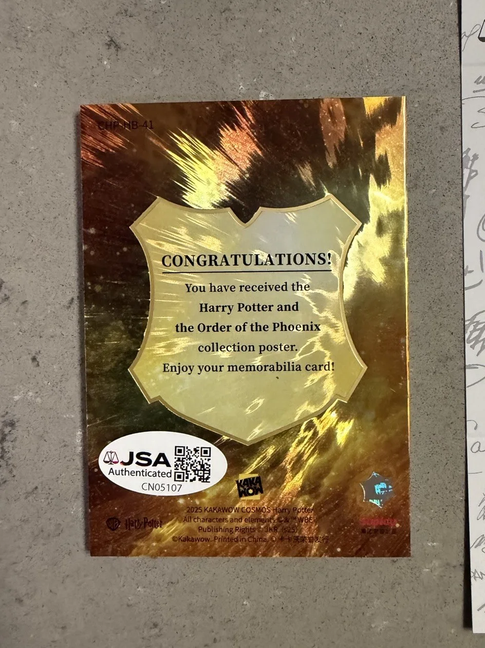 2025 KAKAWOW COSMOS DANIEL RADCLIFFE HARRY POTTER SIGNED AUTO BOOKLET CARD JSA G, изображение 4