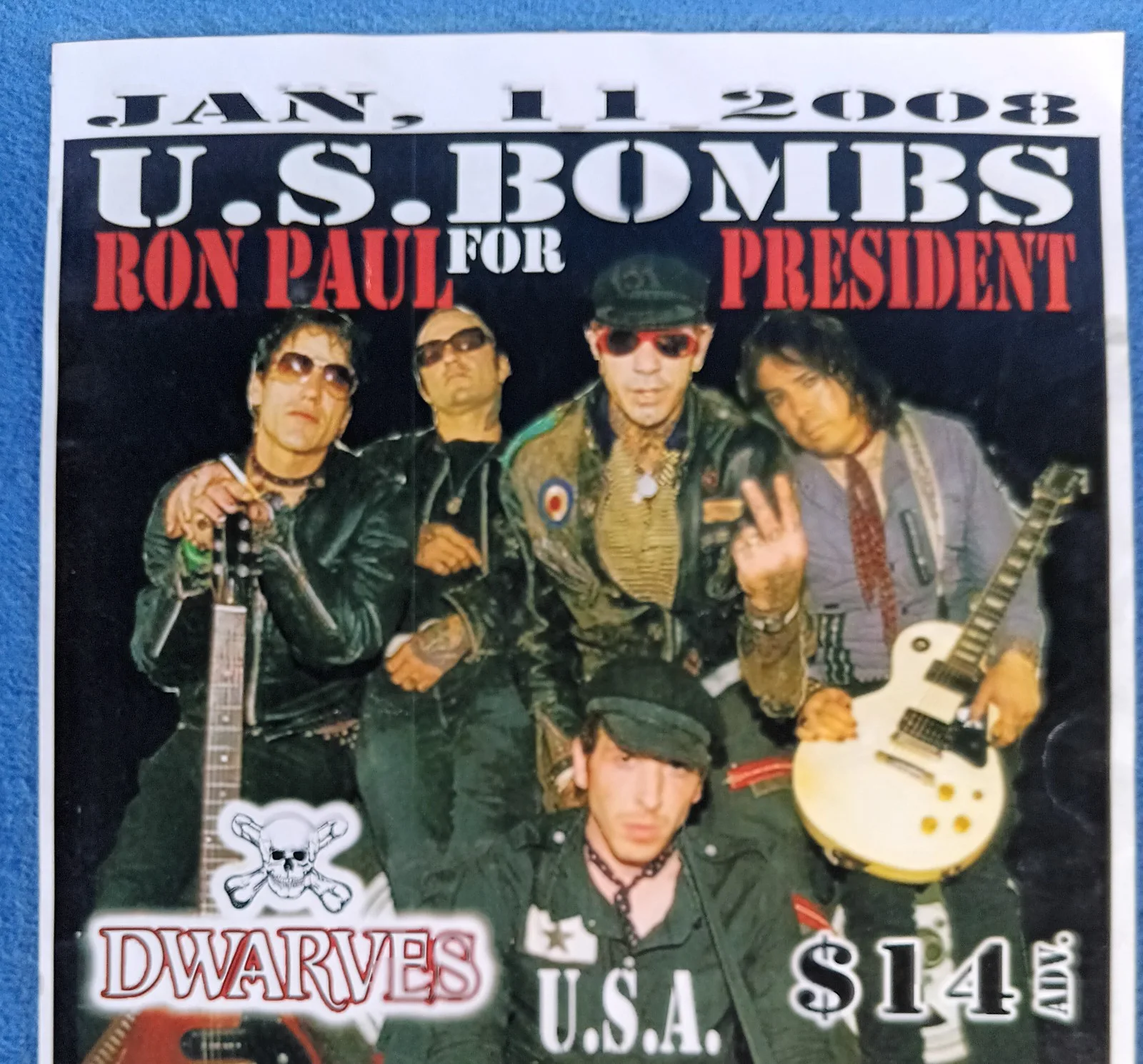 Poster Metal Core Trash Punk Rock Band ~U.S.Bombs, Dwarves ~Bakersfield THE DOME, изображение 2