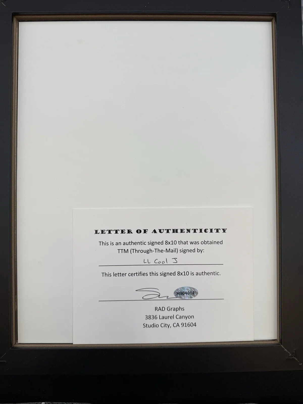 LL Cool J signed 11x14 Photo #7 Rapper NCIS autograph With Certificate, image 3