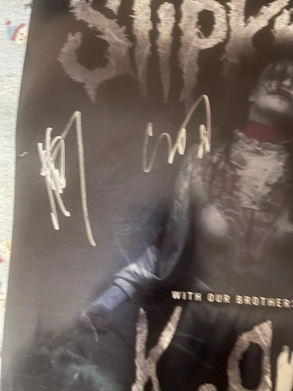 Slipknot AUTOGRAPHED Our Brothers Korn King 810 Concert Poster Prepare For Hell, изображение 2