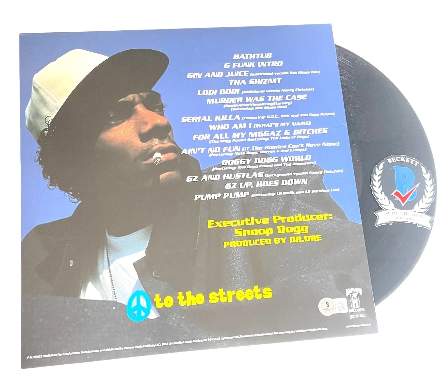 SNOOP DOGG SIGNED AUTOGRAPH DOGGYSTYLE LP VINYL BECKETT BAS, image 2