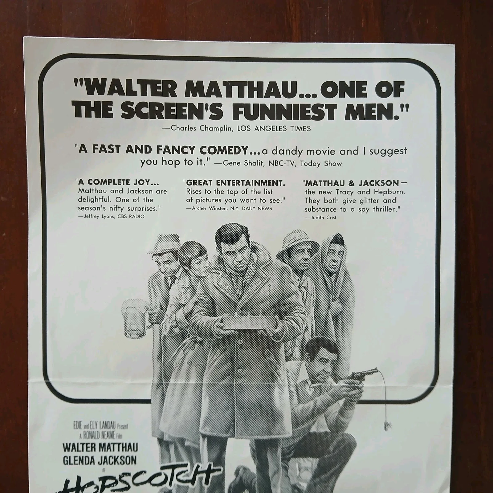 walter matthau — walter matthau vtg signed hopscotch movie ad slick grumpy old men actor, изображение 4