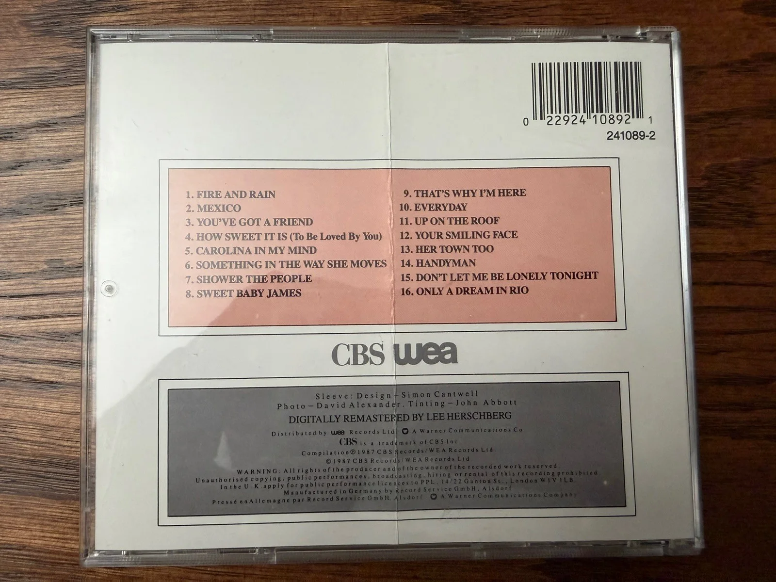 James Taylor – Classic Songs CD + Signed Booklet, image 3