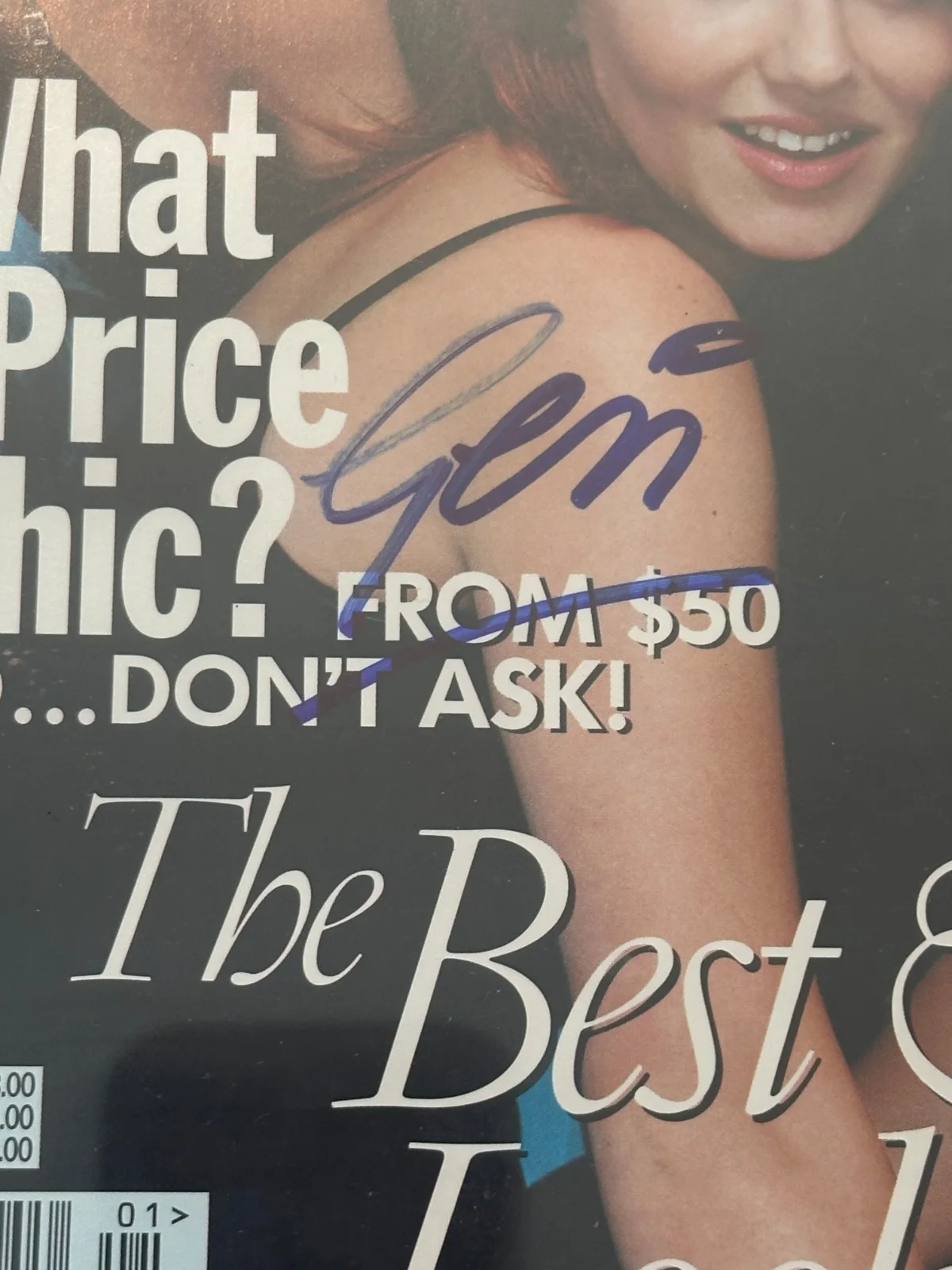 SPICE GIRLS Signed June 1992 VOGUE Magazine Beckett & Encapsulated NO Label, изображение 3
