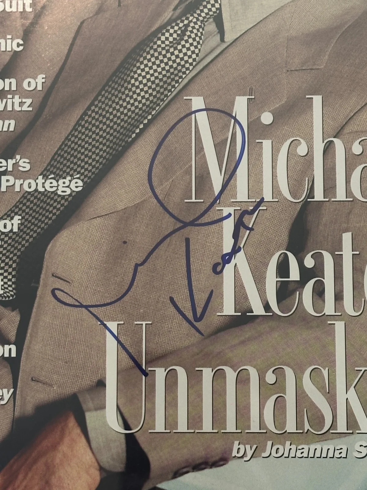 MICHAEL KEATON — MICHAEL KEATON Signed June 1992 GQ Magazine BAS Beckett & Encapsulated NO Label, image 2