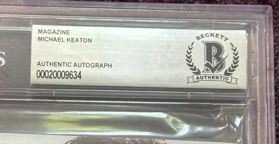 MICHAEL KEATON — MICHAEL KEATON Signed June 1992 GQ Magazine BAS Beckett & Encapsulated NO Label, image 3