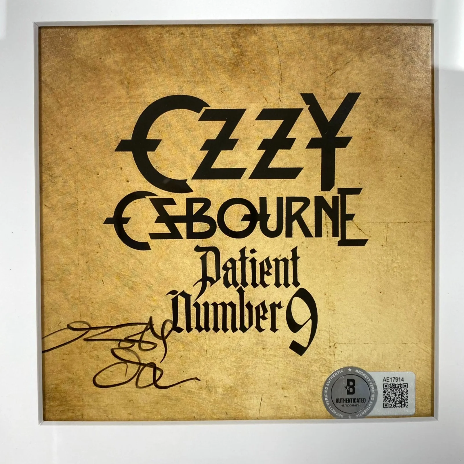 Ozzy Osbourne autograph signed Patient Number 9 CD Insert Display ~ Beckett BAS, image 2