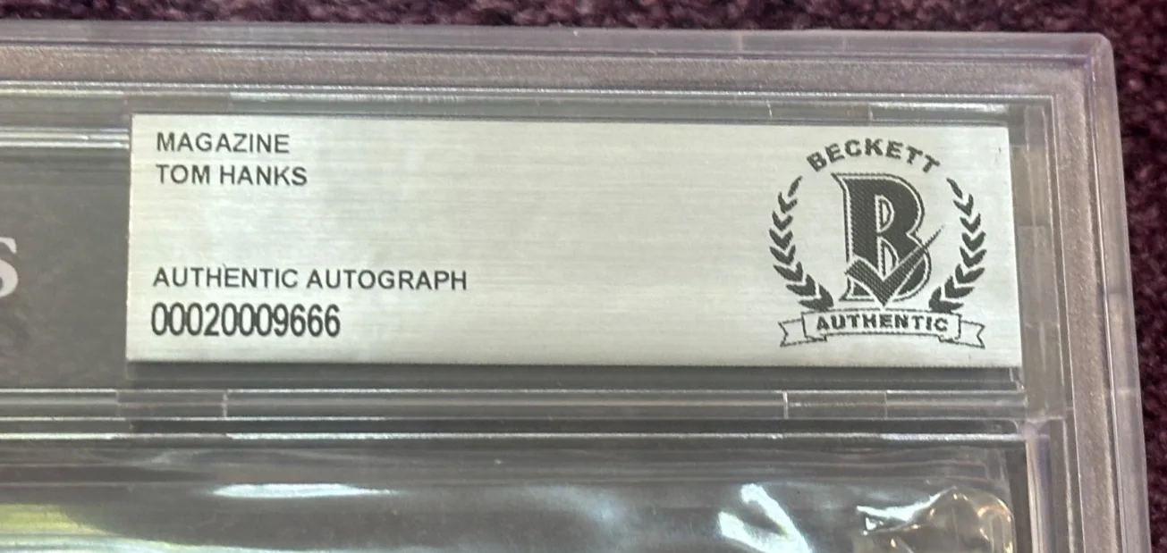 Tom Hanks — TOM HANKS Signed January 1988 GQ Magazine BAS Beckett & Encapsulated NO Label, image 3