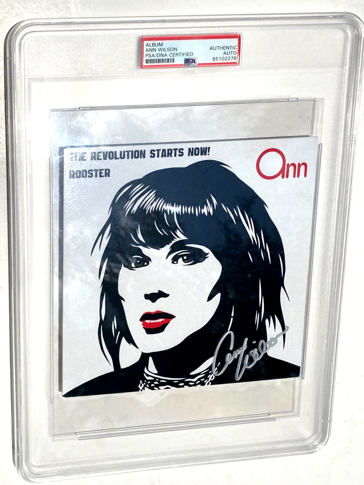 Ann Wilson Heart Signed 7” 45 The Revolution Starts Now Vinyl PSA/DNA Slabbed, image 3