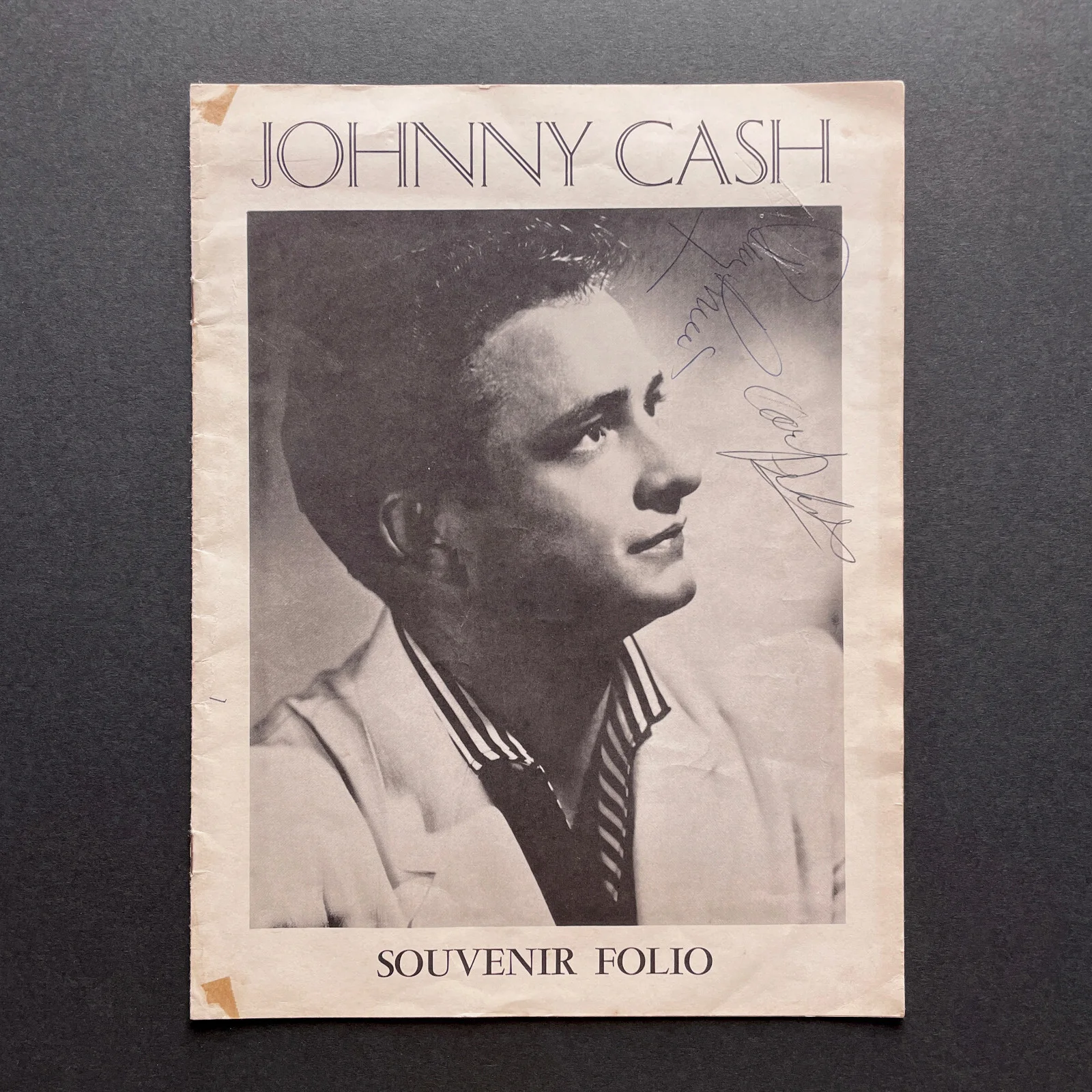 1957 Carl Perkins Autograph On Johnny Cash Souvenir Folio + Album Cover • READ!, изображение 2