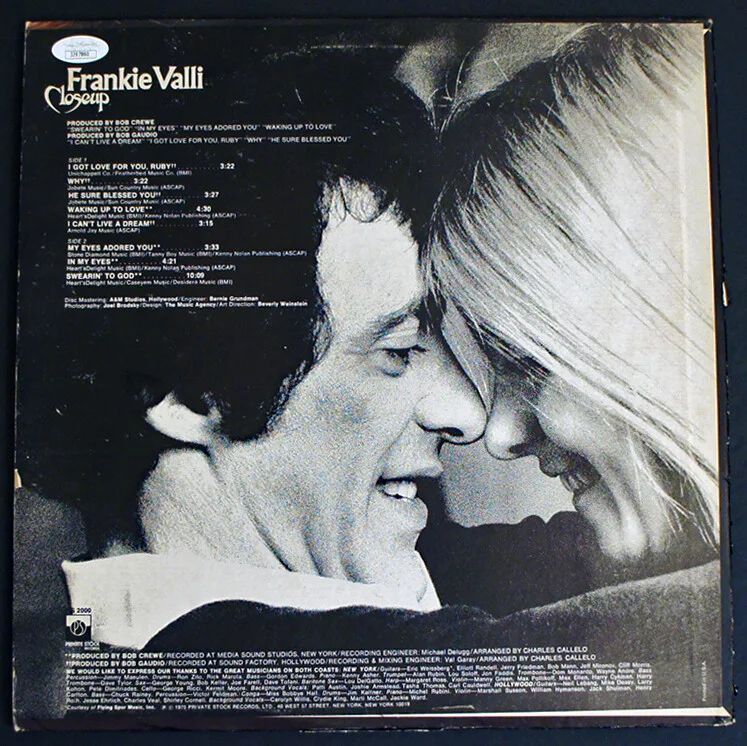 *JSA Cert* FRANKIE VALLI SIGNED Vinyl "Closeup" (Four Seasons, Jersey Boys)!, изображение 4