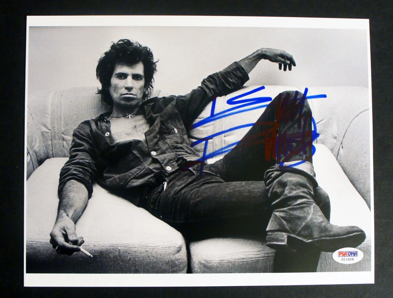 KEITH RICHARDS — *PSA/DNA Certified* KEITH RICHARDS SIGNED Photo (Rolling Stones) 8-1/2x11 NICE!, image 2