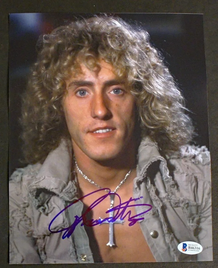 ROGER DALTREY SIGNED 8 X 10 Photo with BECKETT COA (The Who)!, image 2