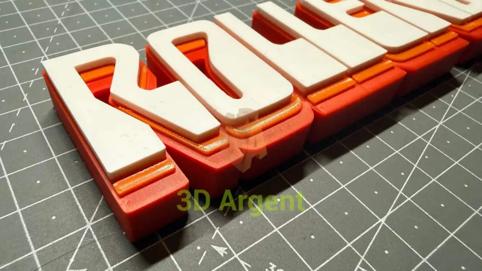 Rollerball Logo Sign Stand, 3D Printed Multi Colour Sci-Fi Movie Display Decor, image 2