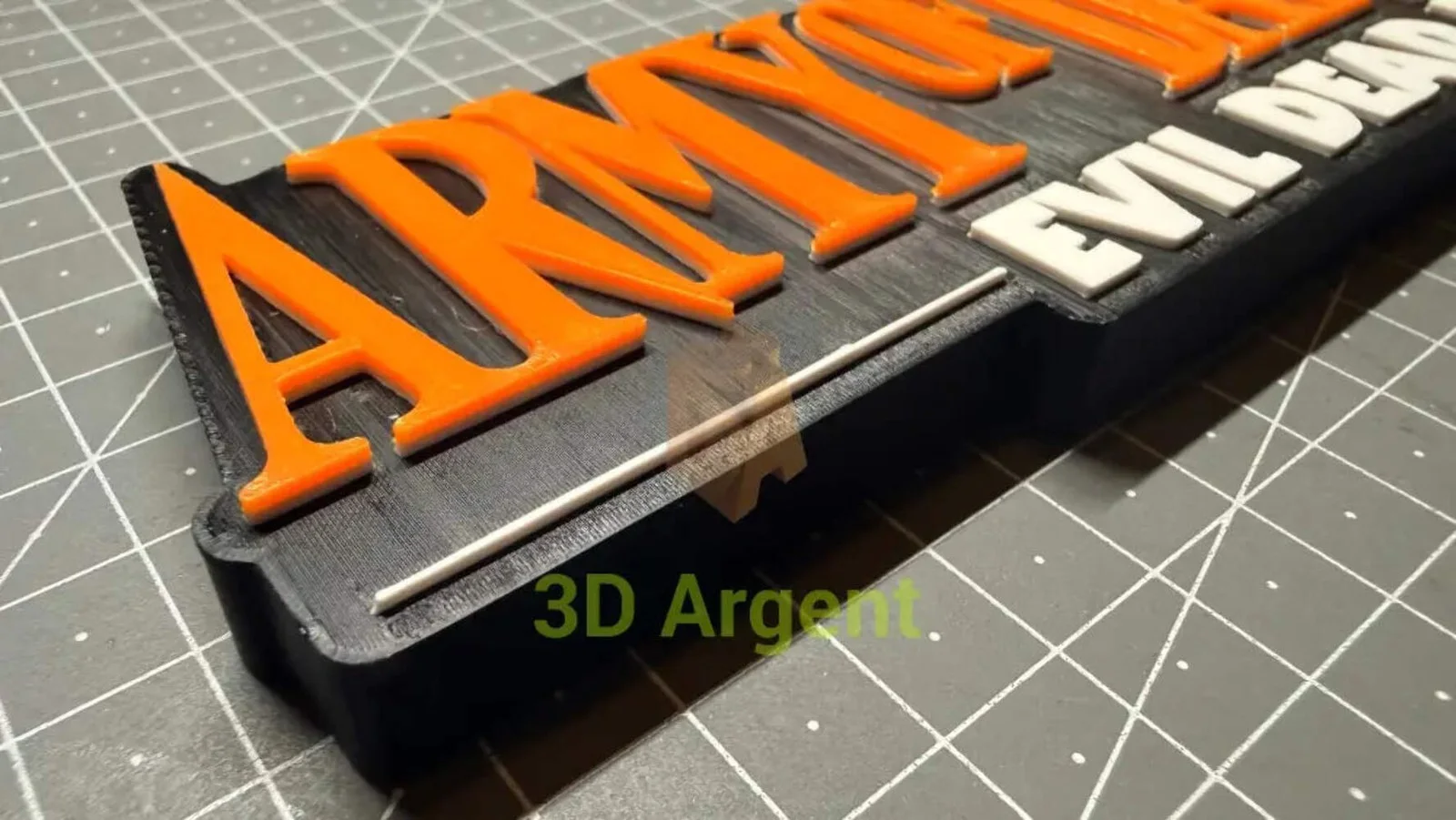 Army of Darkness Evil Dead III Logo Sign Stand, 3D Printed Multi Colour Horror D, изображение 2